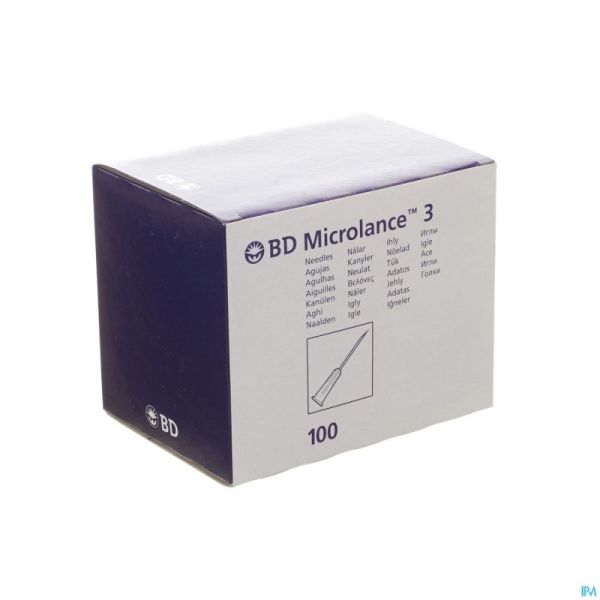 Bd Microlance 3 Aig.30g 1/2 Rb 0,3x13mm Jaune 100