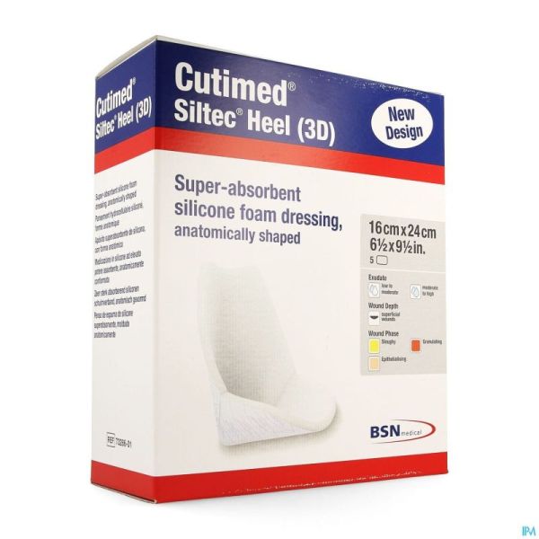 Cutimed Siltec Heel 3d 5pc