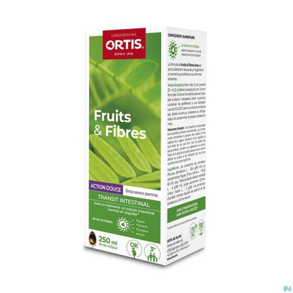Ortis Fruits & Fibres Action Douce Sirop 250ml