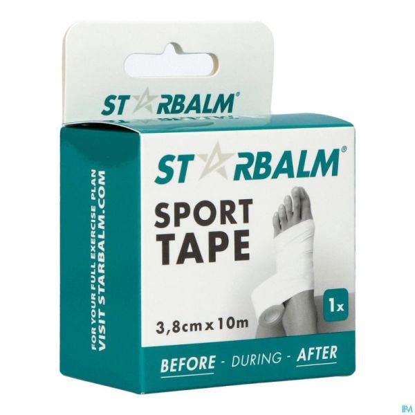 Star Balm Sport Tape 3,8cm X 10m Blanc 1 Individ.