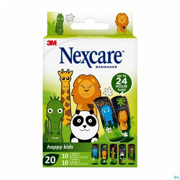 Nexcare 3m Happy Kids Animaux Pans 20 N0920an