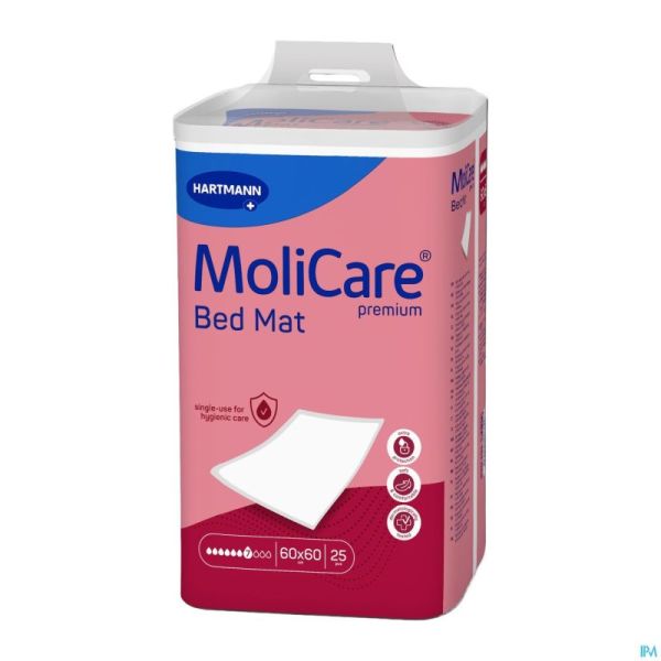 Molicare Pr Bed Mat 7dr 60x60 25 P/s