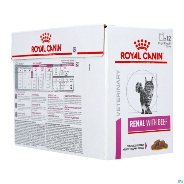 Royal Canin Cat Renal Beef Pouch Wet 12x85g