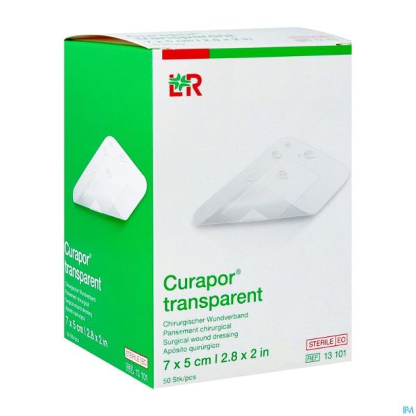 Curapor Transparent Steril 7cmx 5cm 50 13101