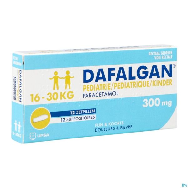 Dafalgan Pediatrique 300mg Suppo 12