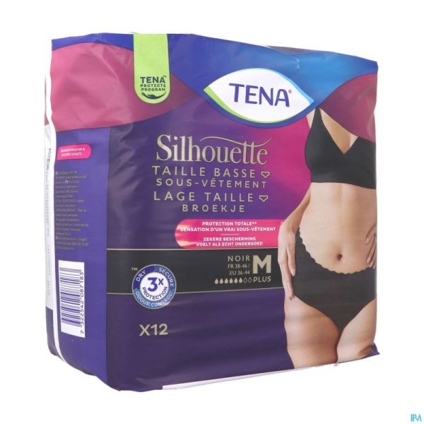 Tena Silhouette Plus Noir Taille Basse M 12 780203