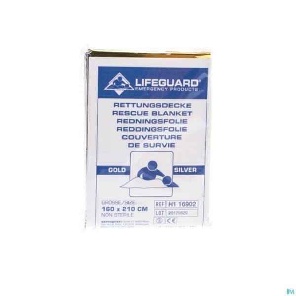 Couverture Sauvetage Aluminium 160cmx220cm Vf-med