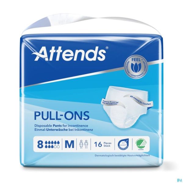 Attends Pull On 8 Slip Medium 1x16