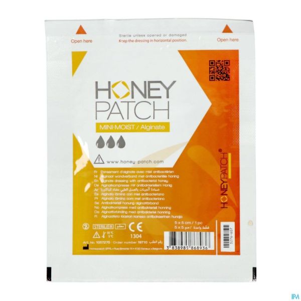 Honeypatch Mini-moist Miel Cic.5g+alg.ster 5x5cm 1