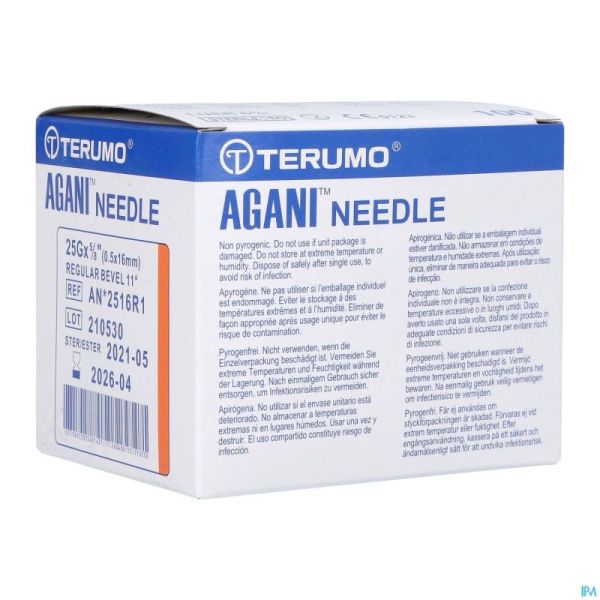 Terumo Aiguille Agani 25g 5/8 Rb Orange 100