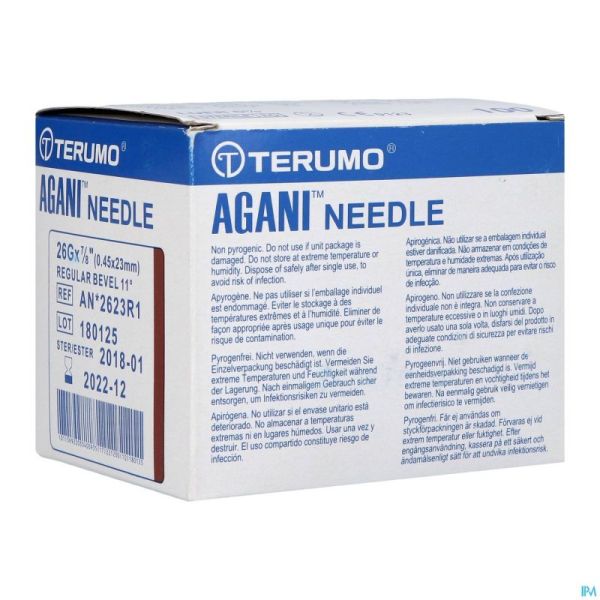 Terumo Aiguille Agani 26g 7/8 Rb 100