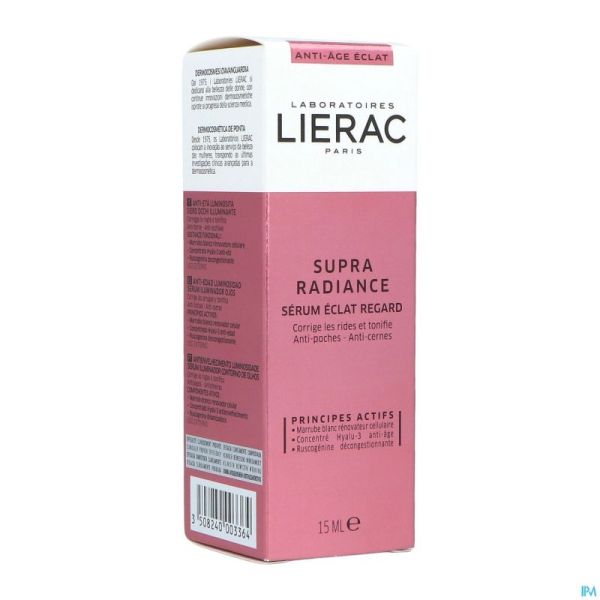 Lierac Supra Radiance Yeux Fl Pompe 15ml