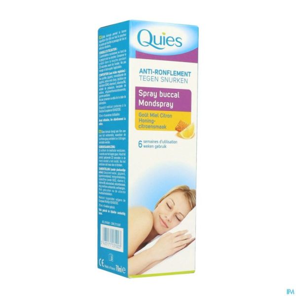 Quies A/ronflement Miel-citron Spray Buccal 70ml