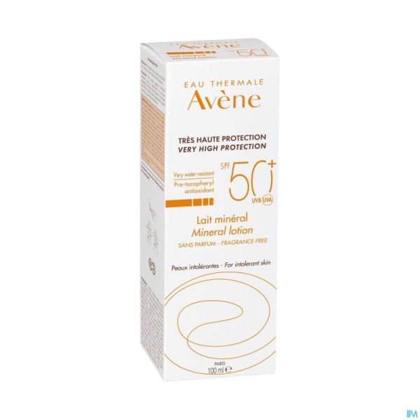 Avene Sol Spf50+ Lait Minerale T.haute Prot. 100ml