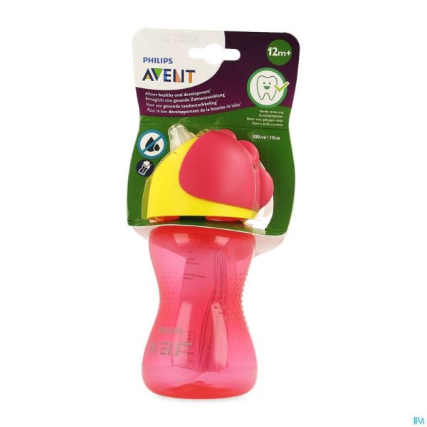 Philips Avent Gobelet Paille Girl Rose 300ml SCF798/02