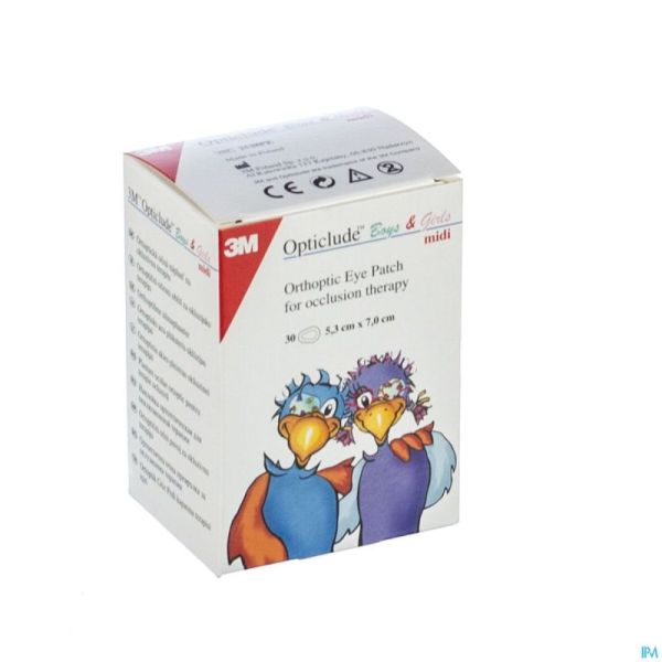 Opticlude 3m Boys&girls Midi Pans Ocul. 30 2538pe