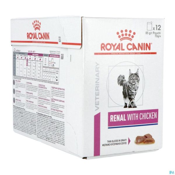 Royal Canin Cat Renal Chick.gravy Pouch Wet 12x85g