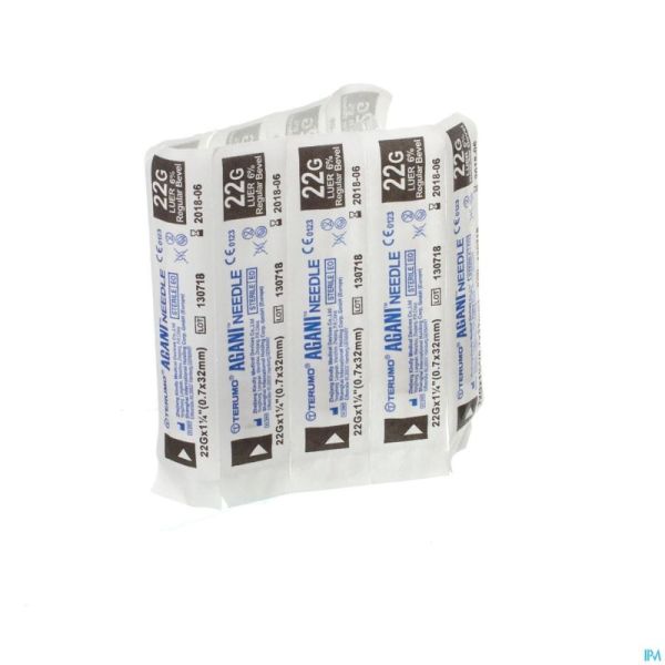 Terumo Aiguille Agani 22g 1 1/4 Rb Noir 10