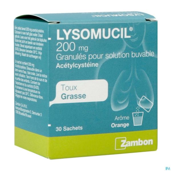 Lysomucil 200 Gran Sach 30 X 200mg