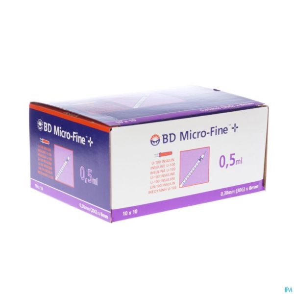 Bd Microfine+ Ser.ins.demi 0,3ml 30g 8mm 10 324826