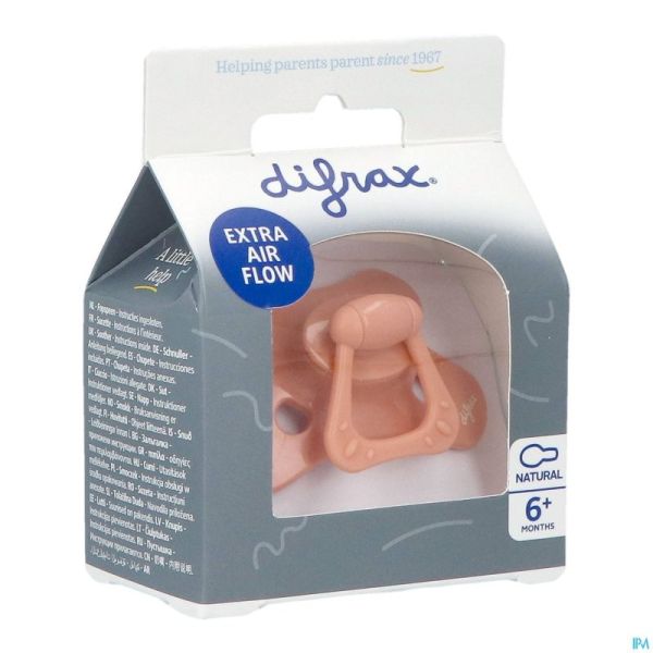 Difrax Sucette Natural 6m+ Uni Peachy