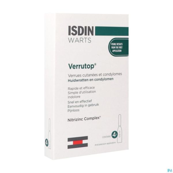 Isdin Verrutop Warts Solution Amp 4x0,1ml