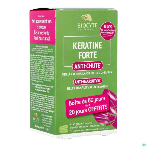 Biocyte Keratine Forte A/chute Caps 120