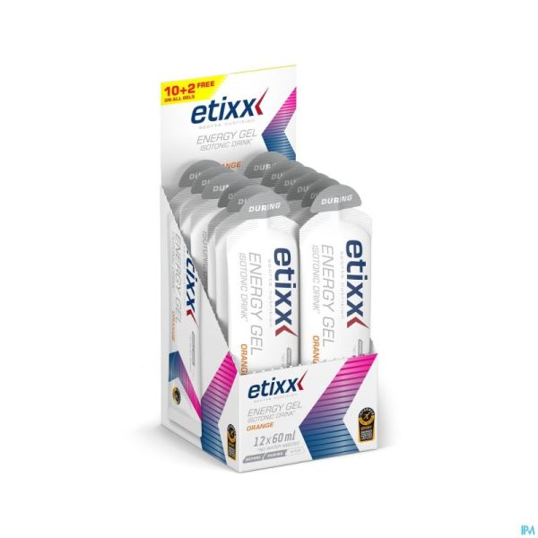 Etixx Isotonic Drink Energy Gel Orange 12x60ml