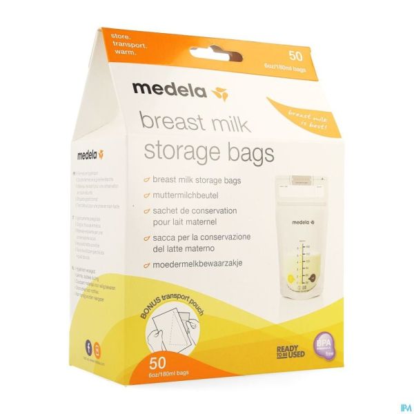 Medela Sacs Recueil Lait Maternel 180ml 50