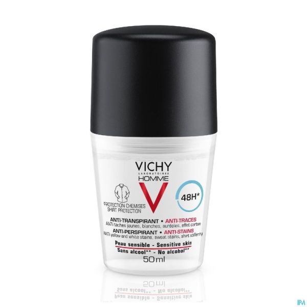Vichy Homme Deo A/trans A/tra.prot. 48h Bille 50ml