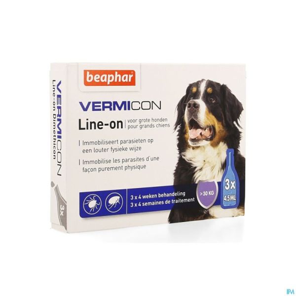 Beaphar Vermicon Line-on Grand Chien 3x4,5ml