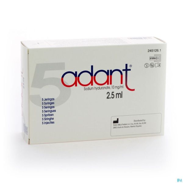 Adant Sol 1% Inj Intra Articul. 5x2,5ml/3ml Serin.