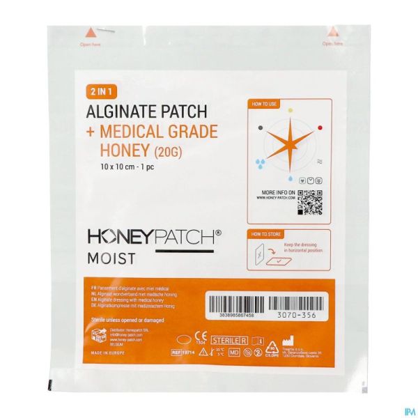 Honeypatch Moist Miel Cicat.20g+alg.ster 10x10cm 1