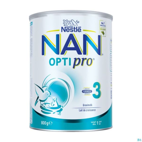 Nestlé NAN Optipro 3 Lait de Croissance Bébé 1+ 800g
