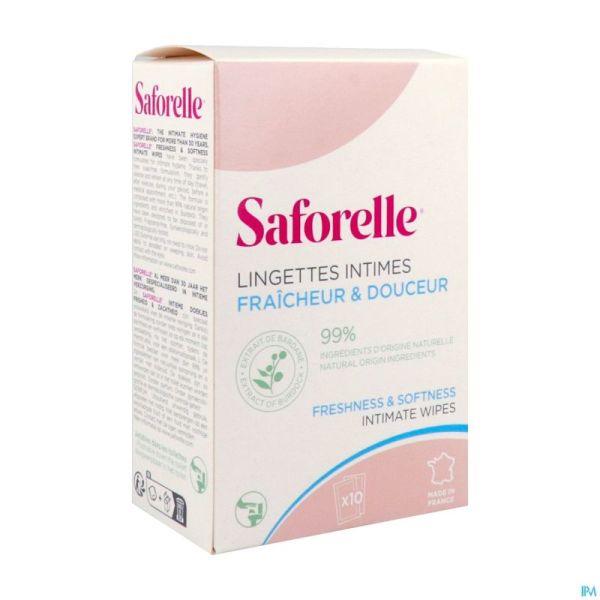 Saforelle Lingettes Flushable 10