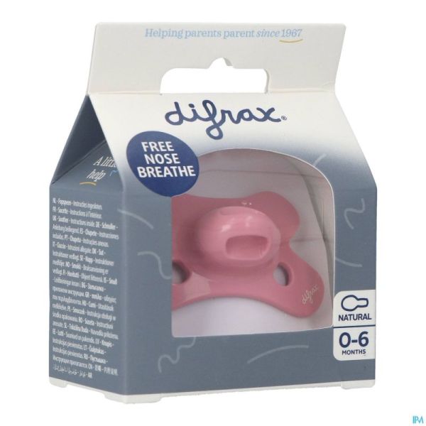 Difrax Sucette Natural 0-6m Uni Raspberry