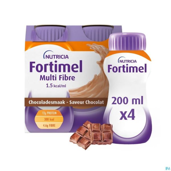 Fortimel Multifiber 1.5kcal Chocolat 4x200ml