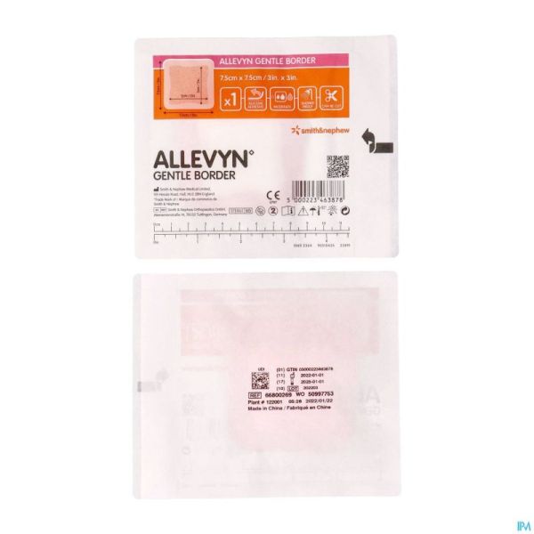 Allevyn Gentle Border Ster 7,5x 7,5cm 10 66800269