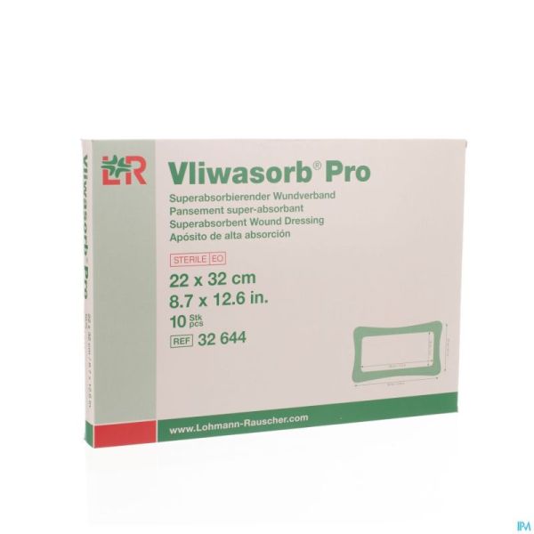 Vliwasorb Pro Pansement 22x32cm 10 32644