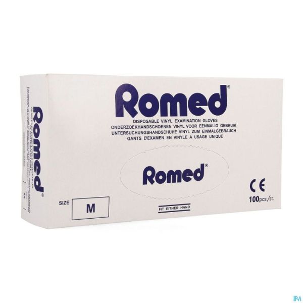 Romed Gants Vinyl Jetable M 100 Pontos