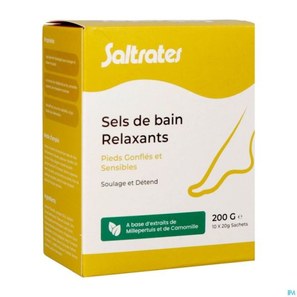 Saltrates Sels Bain Relaxants Pieds 10x20g