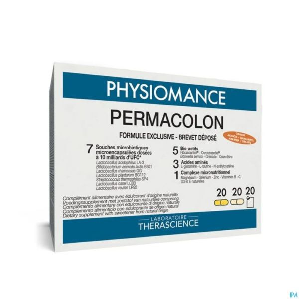 Permacolon Sach 20+caps 20+20 Physiomance Phy138b