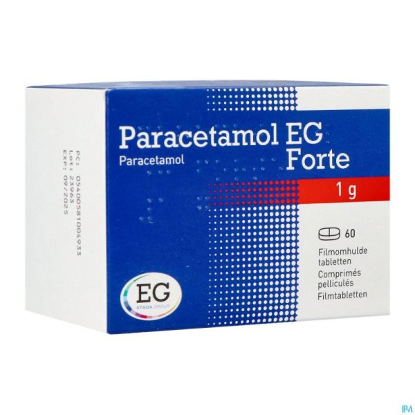 Paracetamol eg forte 1g comp pell  60