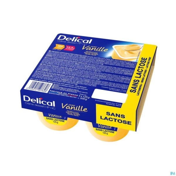 Delical Creme Dessert Hp-hc S/lact.vanille 4x125g