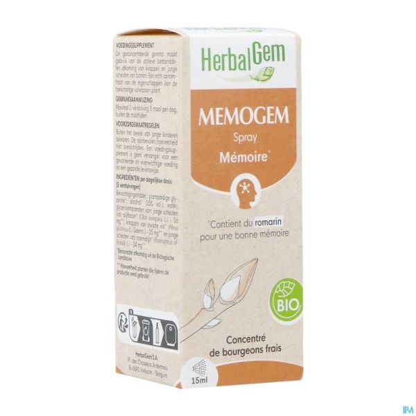 Herbalgem Memogem Spray Bio 15ml