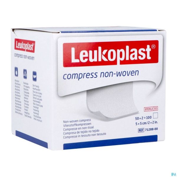Leukoplast Compress N/woven St. 5cmx5cm 50x2