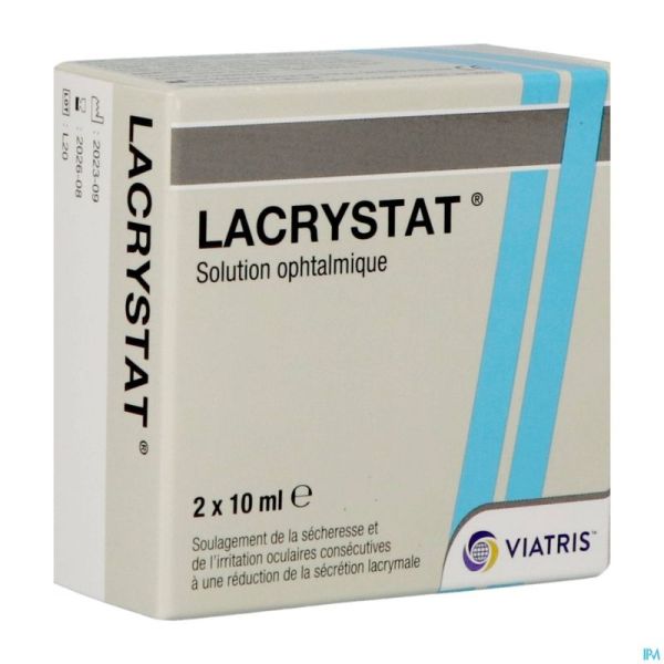 Lacrystat Collyre Fl 2x10ml Nf