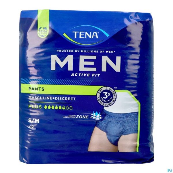 Tena Men Active Fit Pants Plus Bleu S/m 12 772512