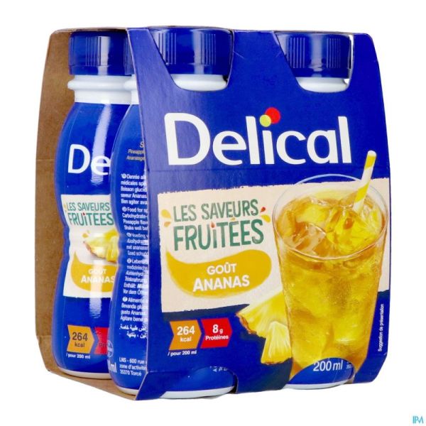 Delical Boisson Fruitee Ananas 4x200ml