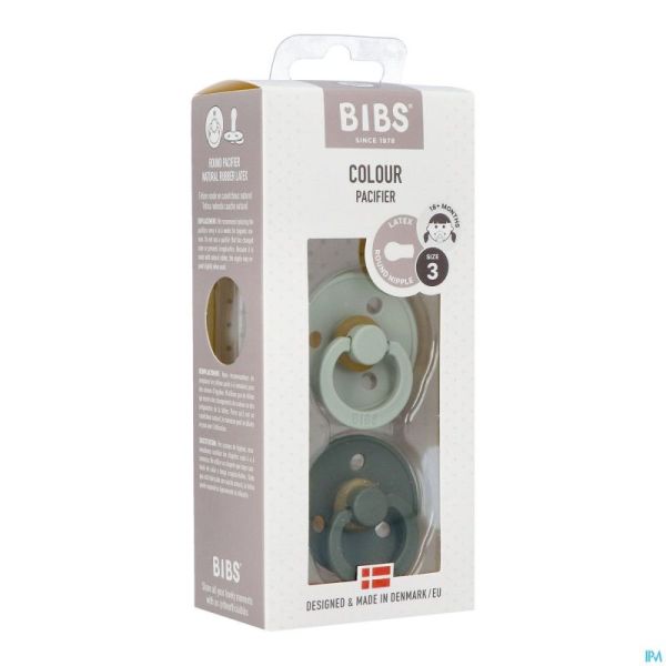 Bibs 3 Sucette Duo Sage Hunter Green